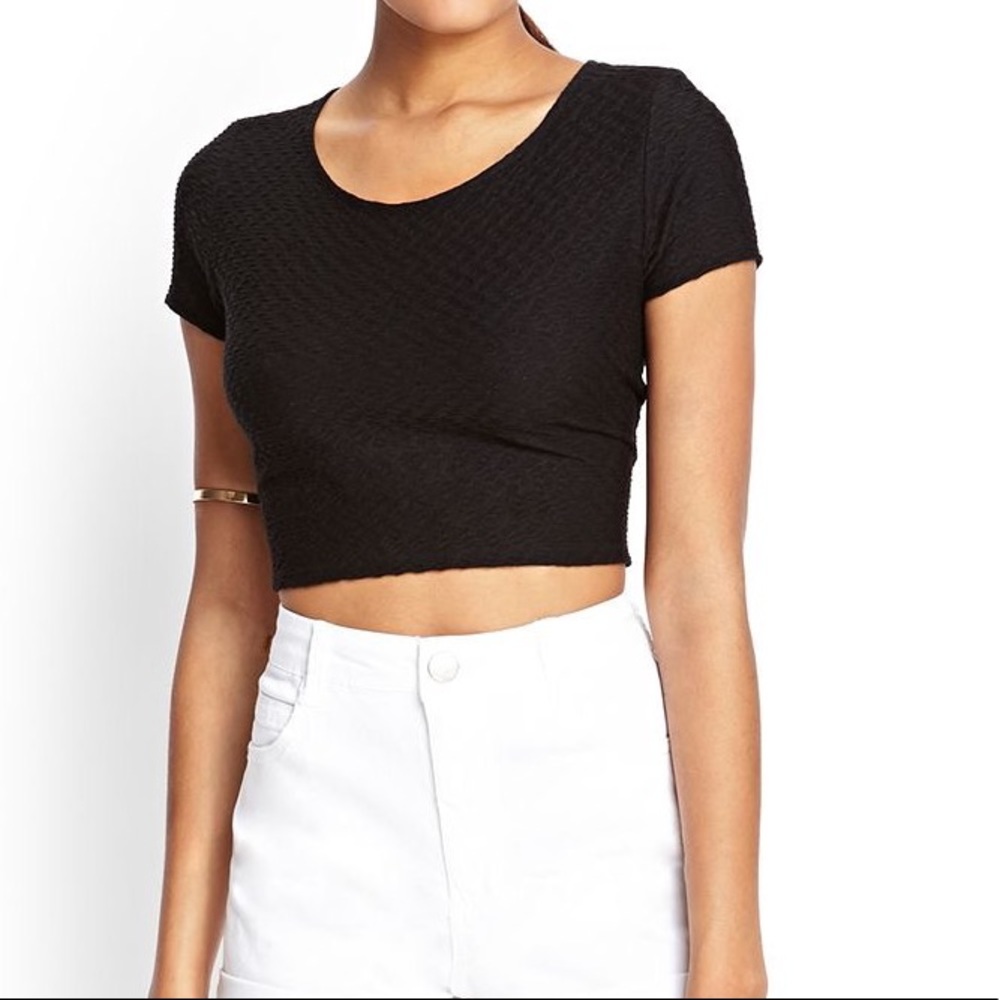 Forever 21 Matelassé Crop Top (NWT)